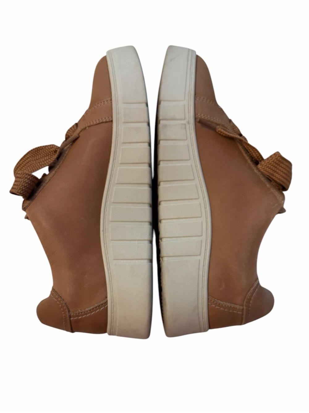 Clarks Mykah Joy Platform Sneaker Womens Sz 9M Tan Leather Zipper Lace Up Casual - Picture 5 of 10